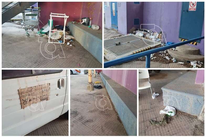 Imágenes que evidencian el estado de abandono y suciedad que impera en el equipamiento (Foto TA)